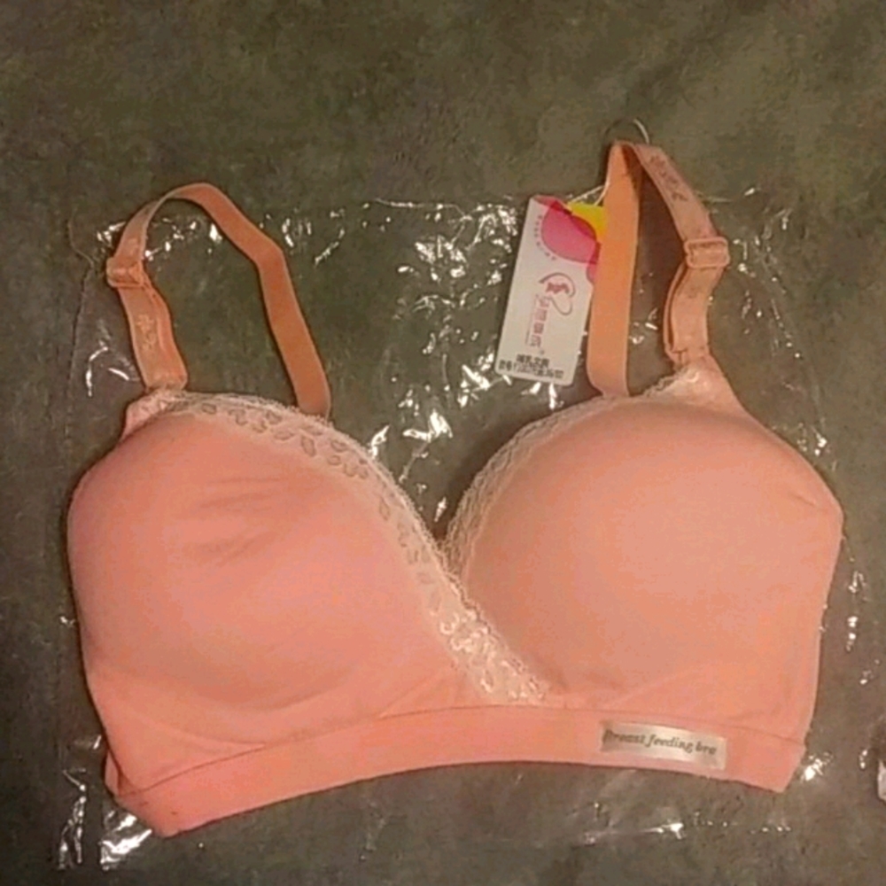 Pink Breastfeeding Bra